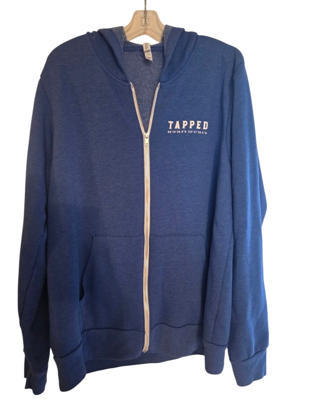 Tapped Camano Full Zip Hoodie Blue XL Like New.